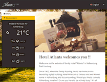 Tablet Screenshot of hotelatlanta.nl